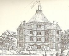 Pałac w Antoninie - litografia z 1836 r.